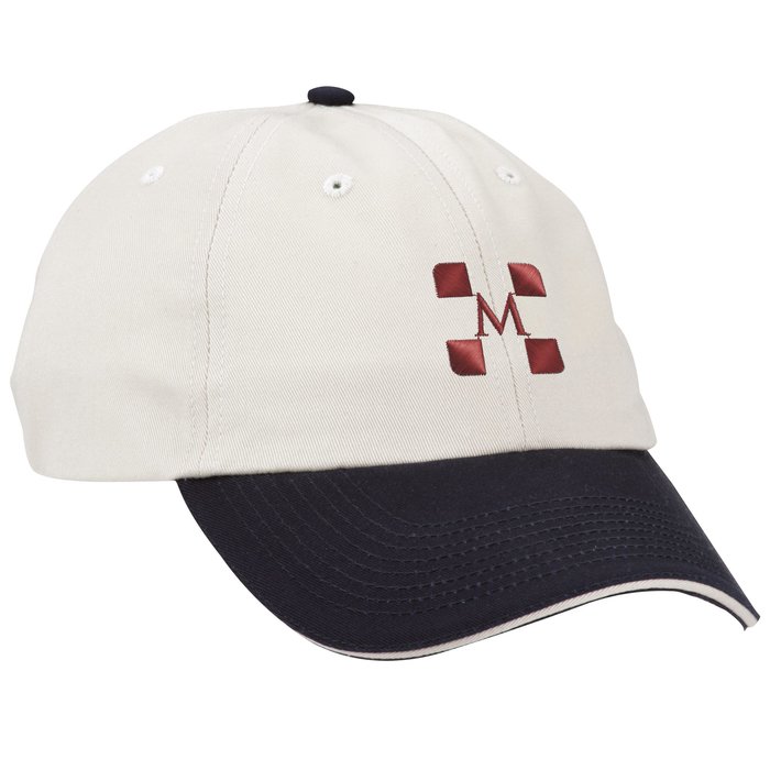 Custom Brushed Cotton Twill Sandwich Cap - Two Tone