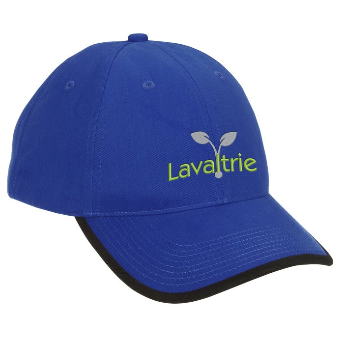 Custom Brushed Cotton Twill Cap with Peak Trim