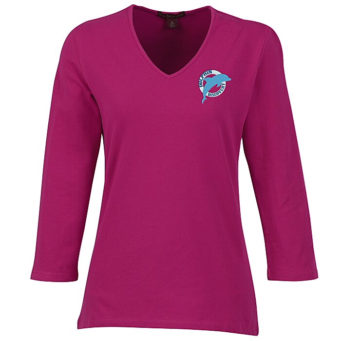 Custom Blue Generation 3/4 Sleeve Tee - Ladies'
