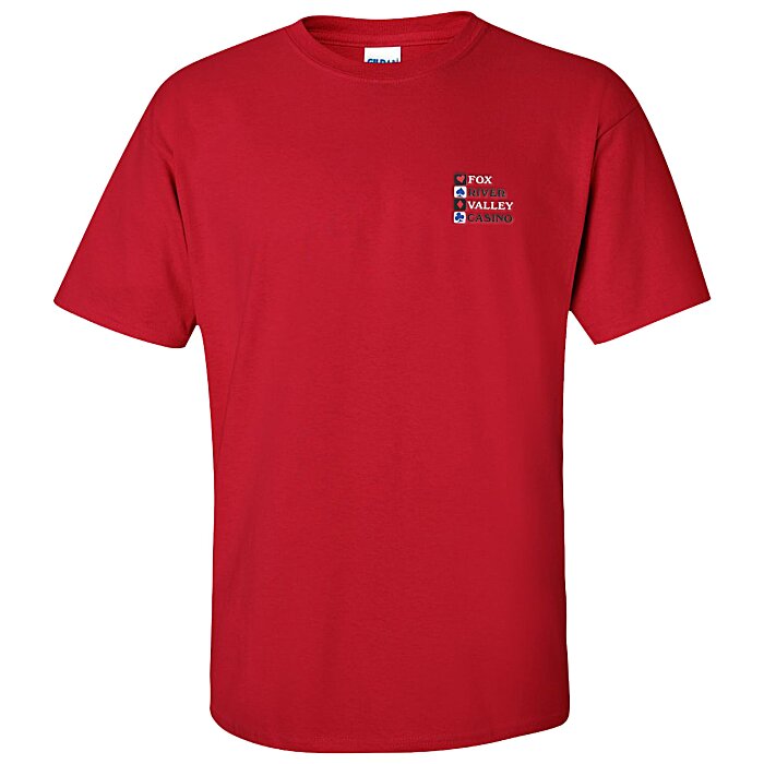 Custom Gildan Ultra Cotton T-Shirt - Men's - Embroidered - Colours