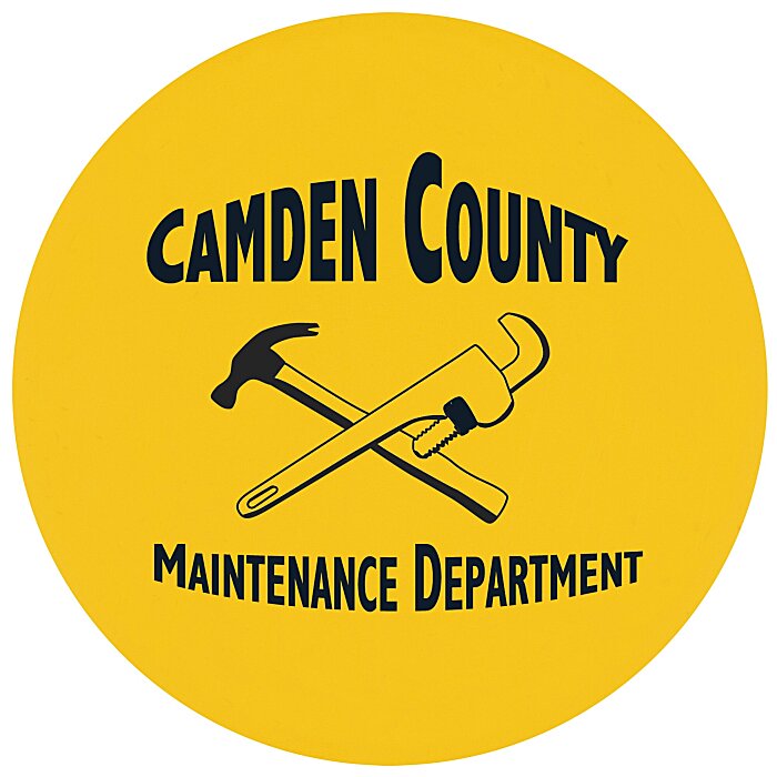 Custom Hard Hat Stickers - Circle - 2-1/2