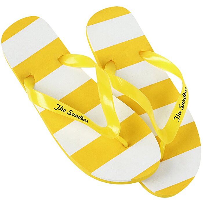 Custom Striped Flip Flops