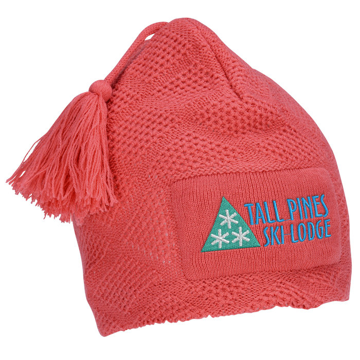 Custom Diamond Knit Pom-Pom Beanie
