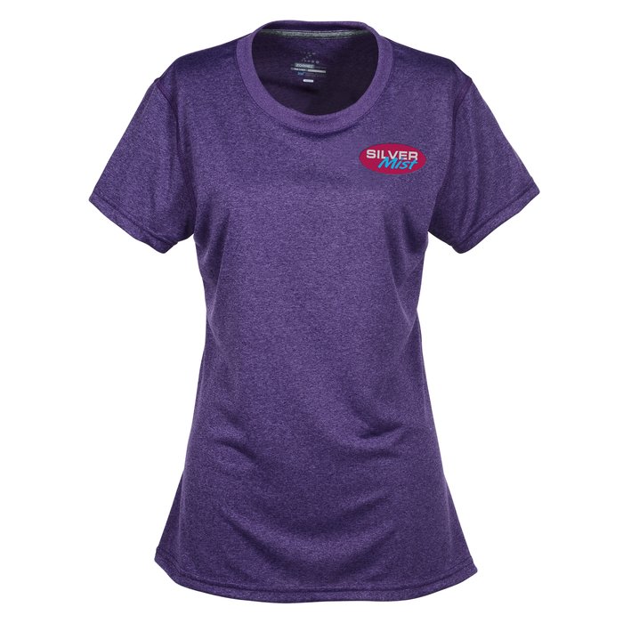 Custom Vegas Heathered Performance Tee - Ladies' - Embroidered