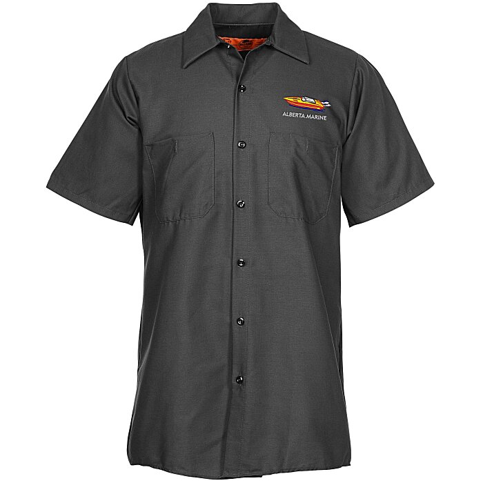 Custom Red Kap Industrial Short Sleeve Work Shirt