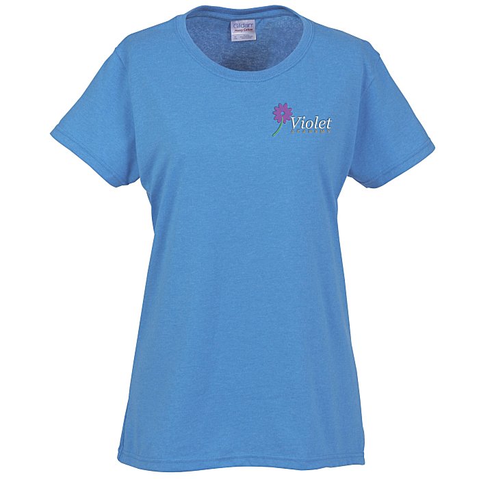 Custom Gildan Heavy Cotton T-Shirt - Ladies' - Embroidered