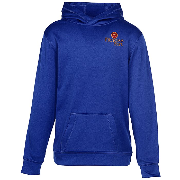 Custom Game Day Performance Hooded Sweatshirt - Youth - Embroidered