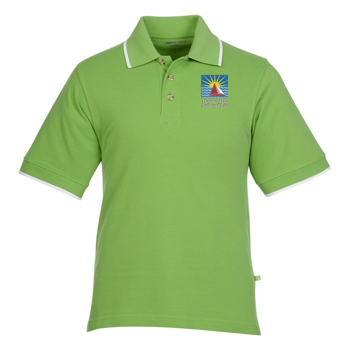 Custom Tipped Combed Cotton Pique Polo - Men's