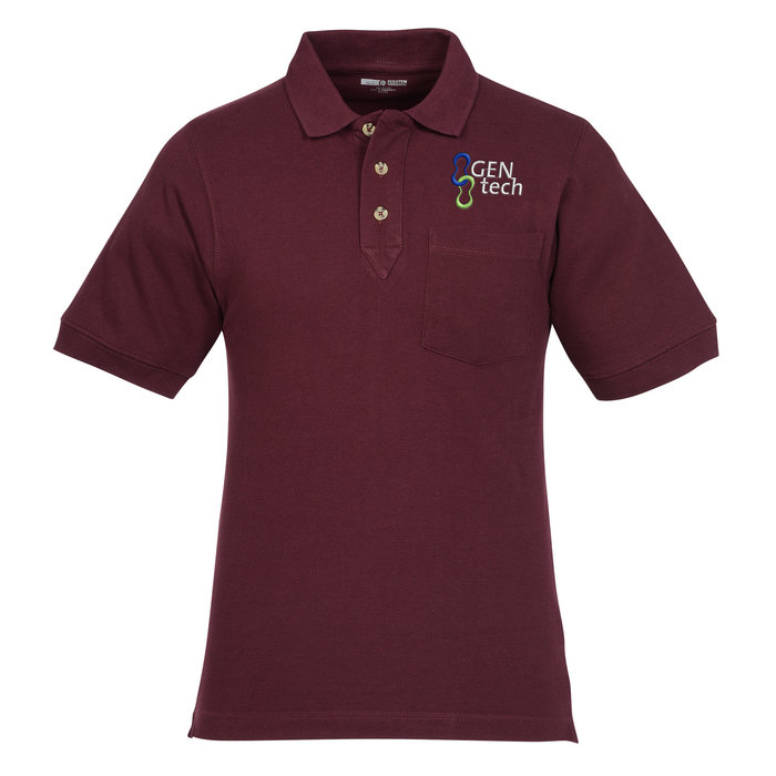 Custom Classic Combed Cotton Pique Polo with Pocket