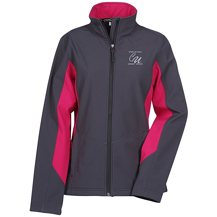 Custom Crossland Colourblock Soft Shell Jacket - Ladies'