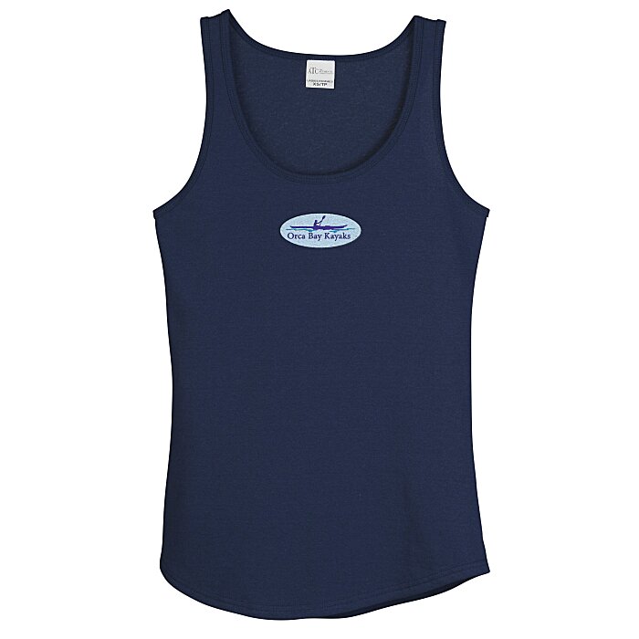 Custom Everyday Cotton Tank Top - Ladies' - Colours - Embroidered