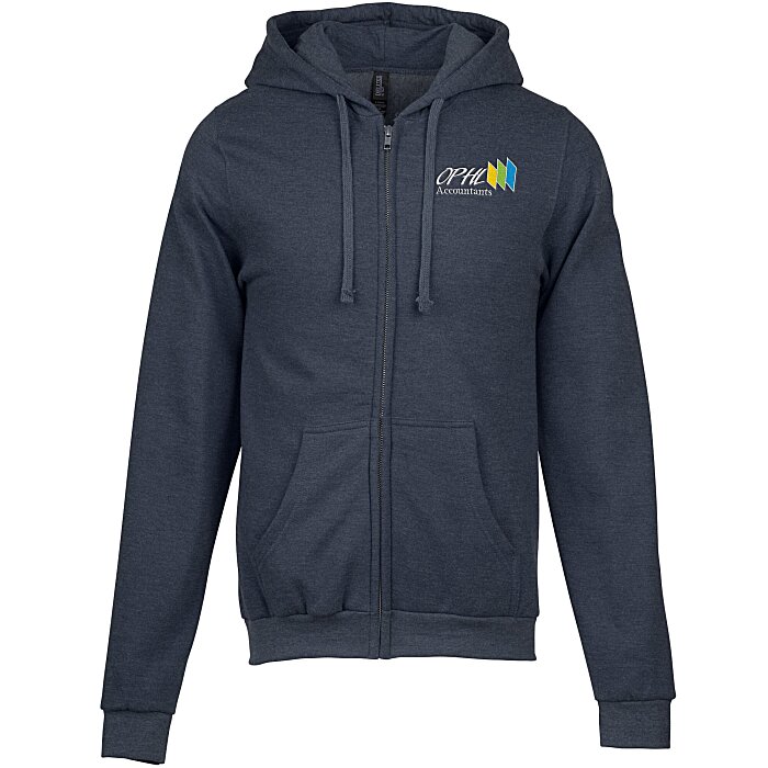 Custom M&O Knits Cotton Blend Full-Zip Sweatshirt - Embroidered