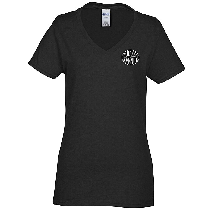 Custom Gildan Heavy Cotton V-Neck T-Shirt - Ladies' - Screen