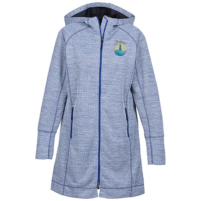 Custom Odell Heather Knit Hooded Jacket - Ladies'