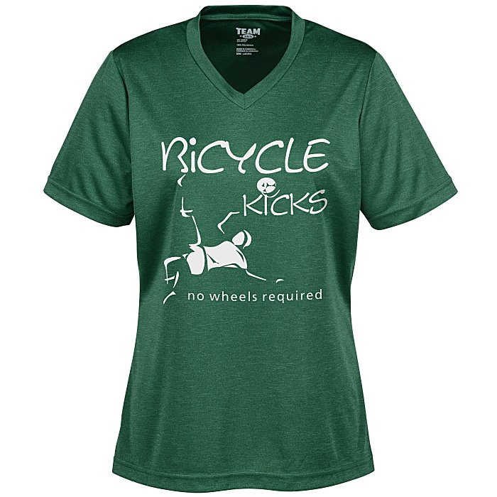 Custom Zone Performance Tee - Ladies' - Heathers - Screen