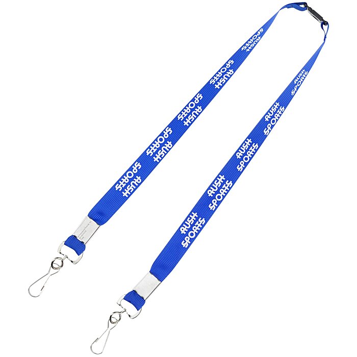 Custom Youth Polyester 5/8-inch Lanyard with Neck Clasp and Swivel Snap Hooks