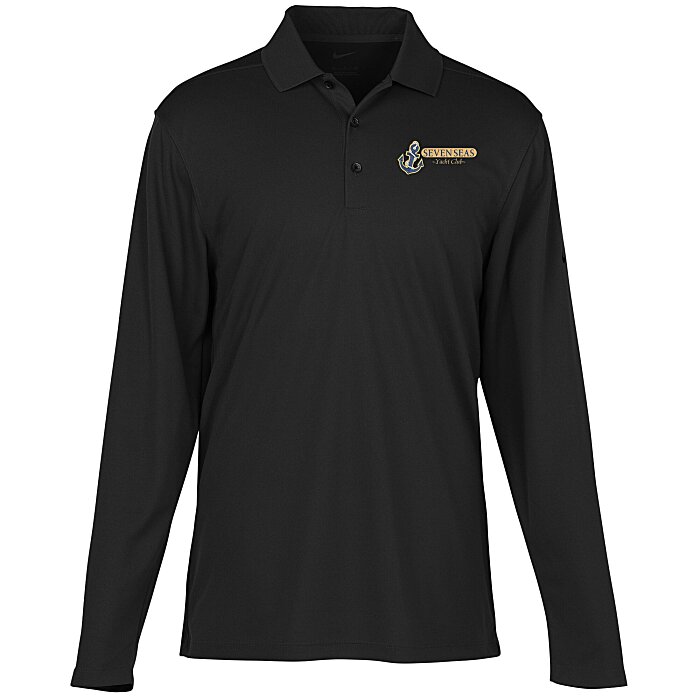 Custom Nike Performance Tech Pique Long Sleeve Polo 2.0