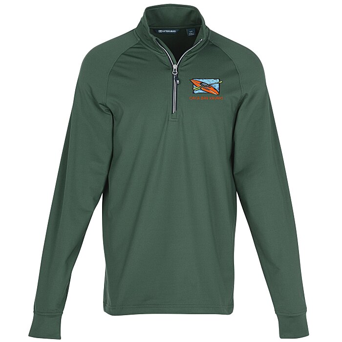 Custom Cutter & Buck Adapt Knit Stretch 1/4-Zip Pullover - Men's