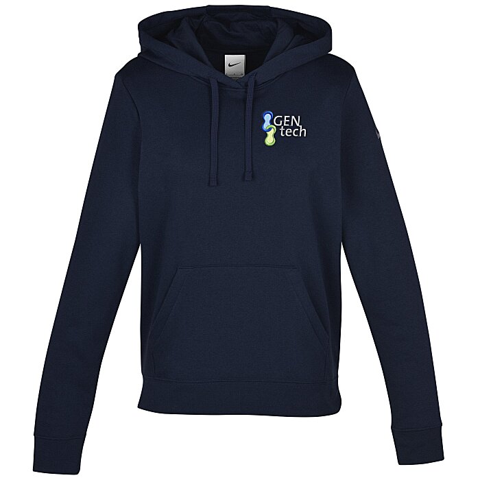 Custom Nike Club Fleece Sleeve Swoosh Pullover Hoodie - Ladies'