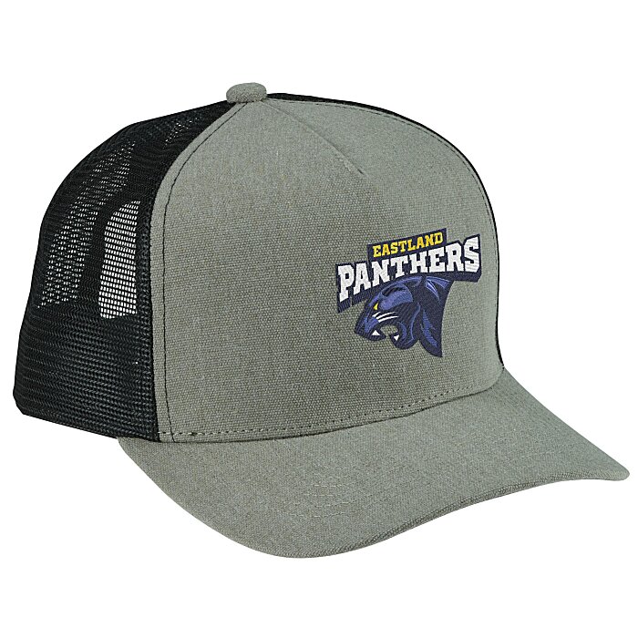 Custom Canvas Five Panel Trucker Cap - 24 hr