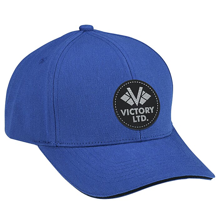 Custom Split Peak Chino Twill Cap - Laser Engraved Patch