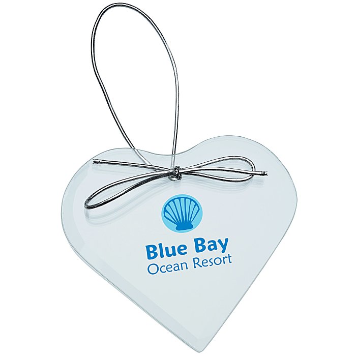 Custom Jade Crystal Ornament - Heart - Full Colour