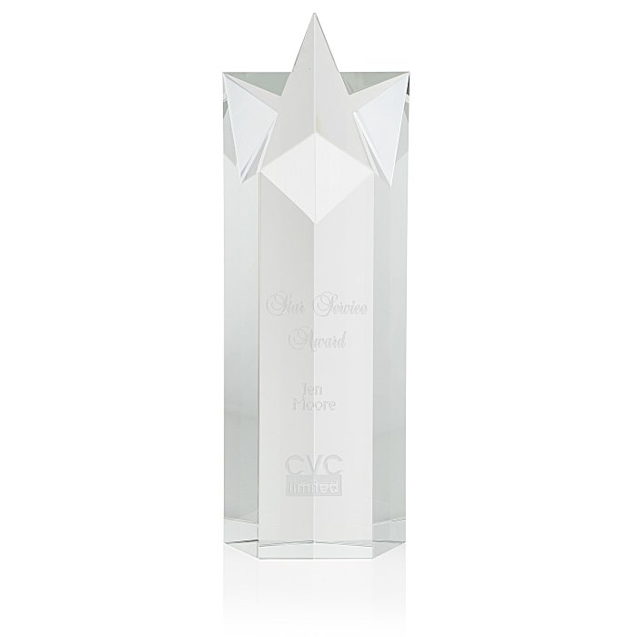 Custom Superstar Crystal Award - 12 inches