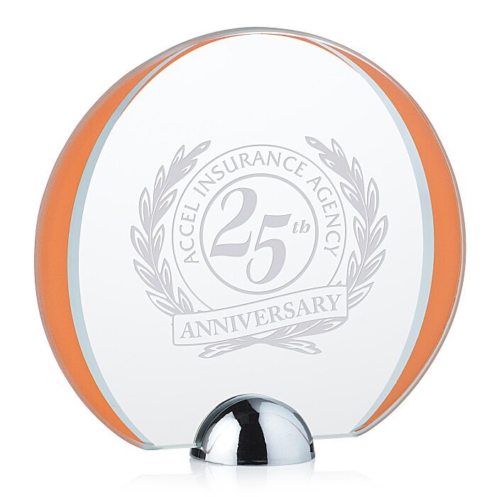 Custom Cardinal Starfire Award - 5 inches