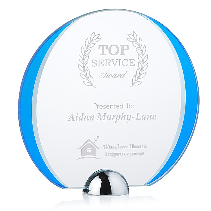 Custom Cardinal Starfire Award - 6 inches