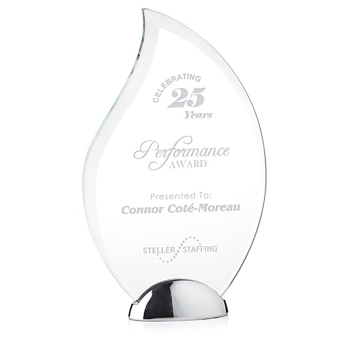 Custom Superior Flame Starfire Award - 7 inches
