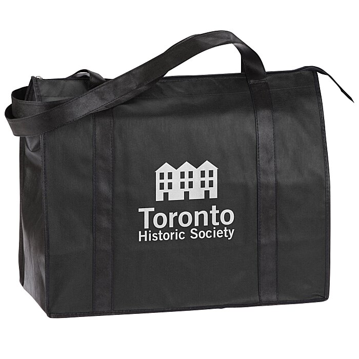 Custom Non-Woven Zippered Convention Tote - 24 hr