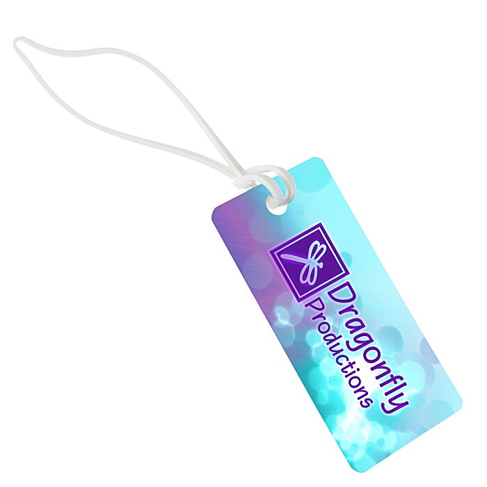 Custom Rectangle POLYspectrum Bag Tag - Opaque