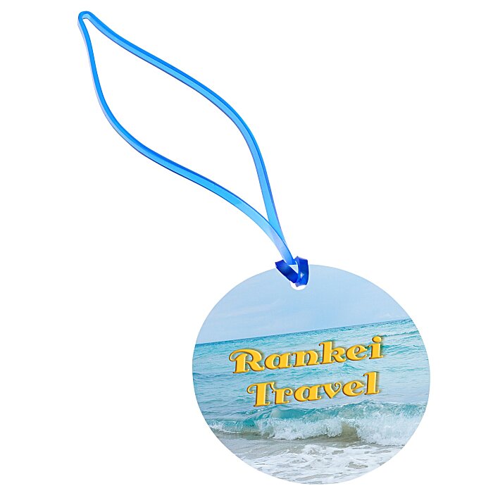 Custom Round POLYspectrum Bag Tag - Translucent