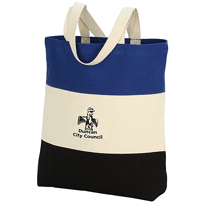 Custom Tri-Colour Cotton Tote