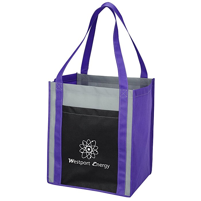 Custom Colour Combo Grocery Pocket Tote