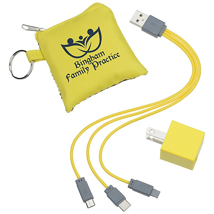 Custom Sporty 3-in-1 Pouch with Wall Charger