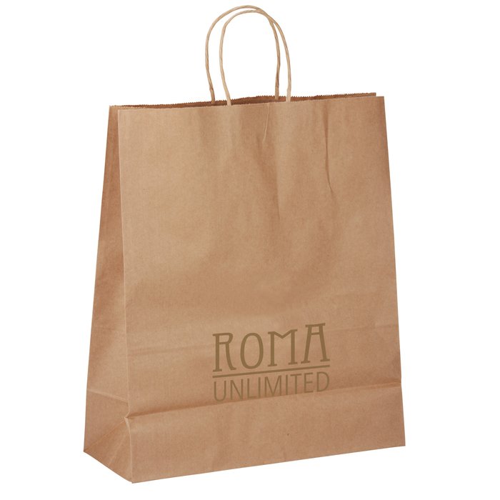 Custom Kraft Paper Brown Shopping Bag - 15