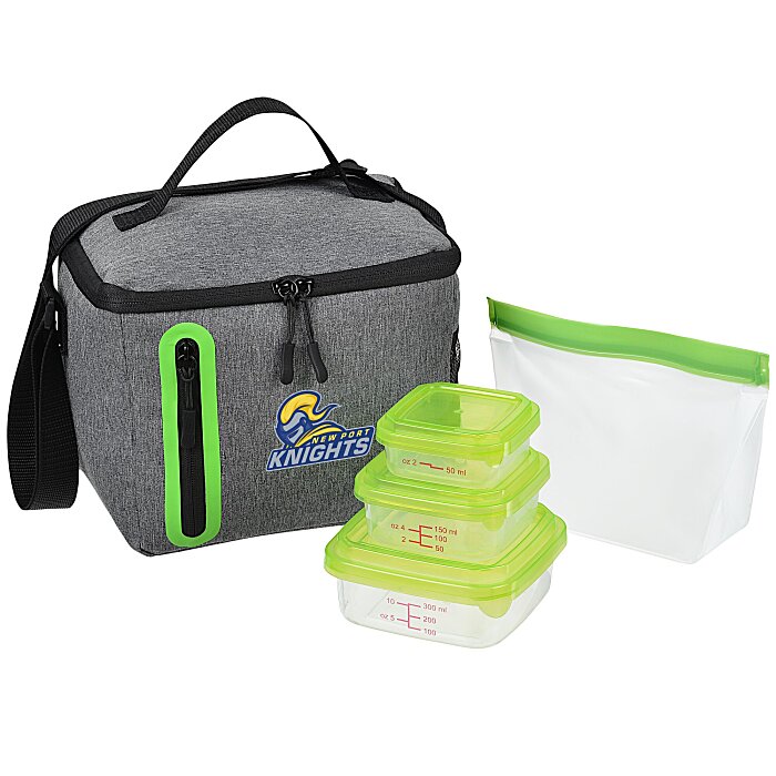 Custom Oval Portion Control & Food Bag Lunch Set