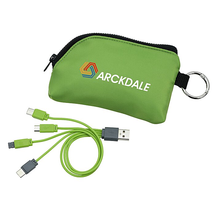 Custom Solstice Zip Around Charging Cable Pouch