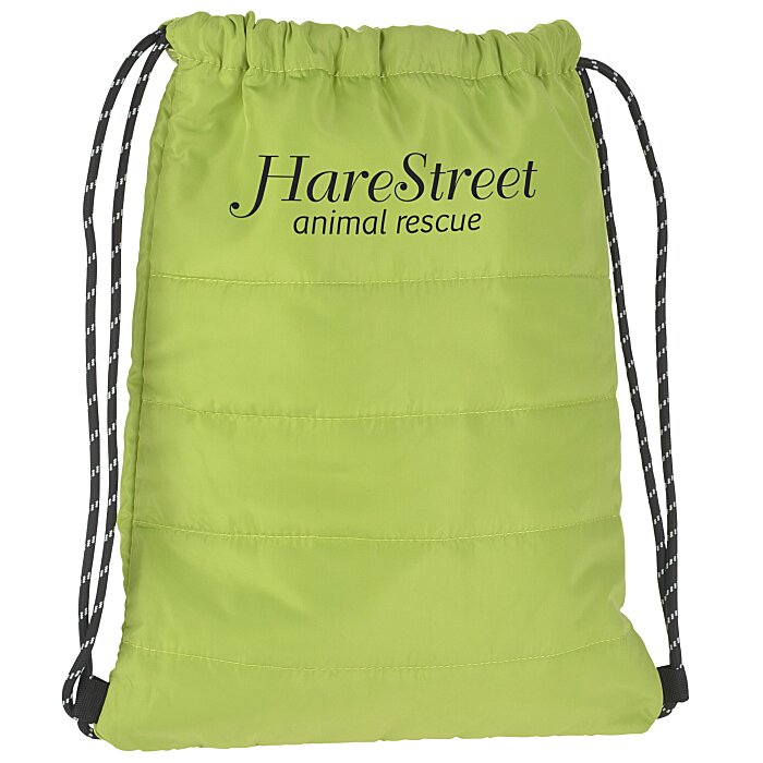 Custom Puffy Quilted Drawstring Bag - Closeout
