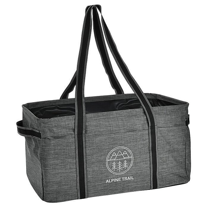 Custom Three Pocket Heathered Utility Tote