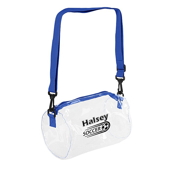 Custom Seymour Clear Barrel Bag - Closeout