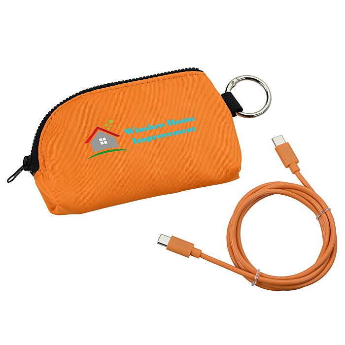 Custom Solstice Zip Around USB-C Cable Pouch
