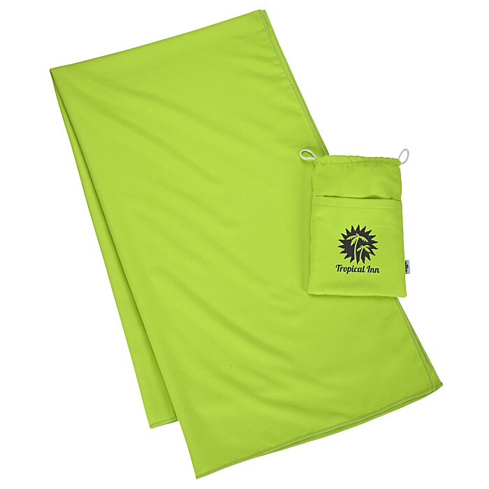 Custom Travel Beach Towel with Pouch