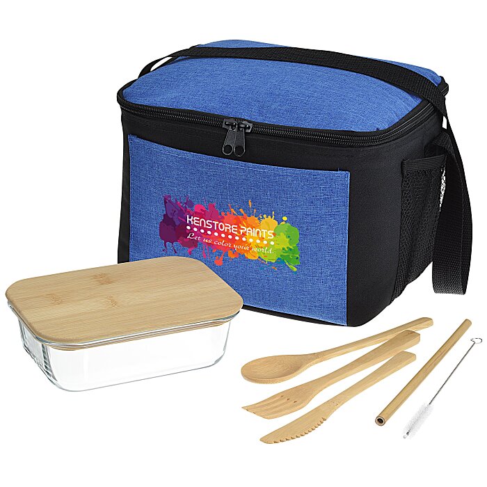 Custom Ridge Line Cooler with Glass Container Lunch Set
