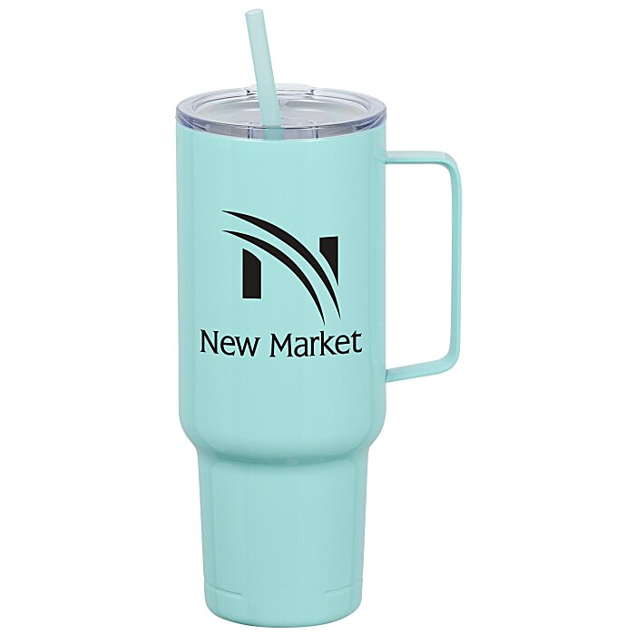 Custom Koozie® Big Vacuum Mug with Straw - 40 oz