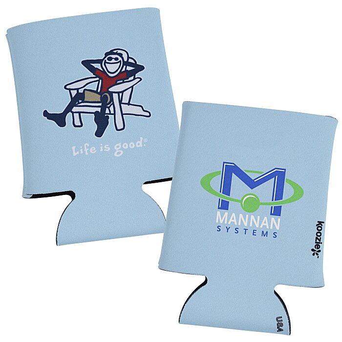 Custom Life is Good Koozie® Can Cooler - Full Colour - Adirondack