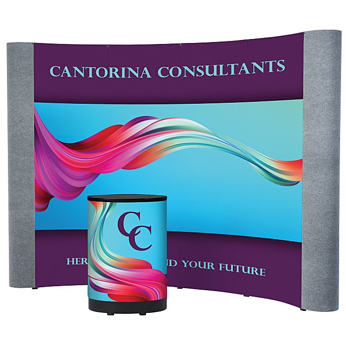Custom Standard 10-foot Pop-Up Floor Display - Full Colour