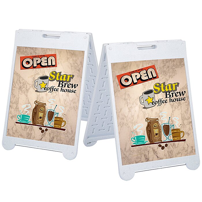 Custom Sidewalk Messenger Sign - Two Sided