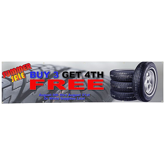 Custom Value Outdoor Banner - 2 feet x 8 feet